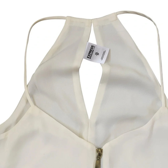 Express NWT Sleeveless Ivory Blouse with Gold Zipper - Picture 7 of 12